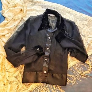 Morgan Square. Vintage sheer blouse